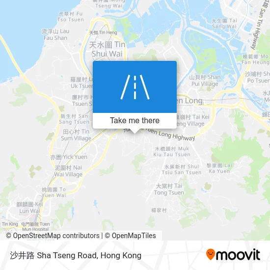 沙井路 Sha Tseng Road map
