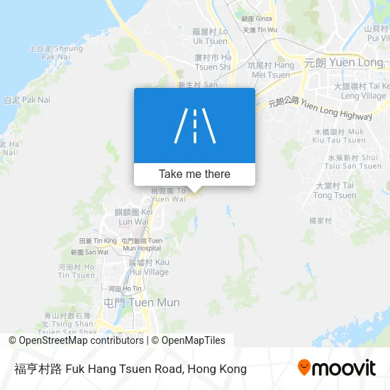 福亨村路 Fuk Hang Tsuen Road map