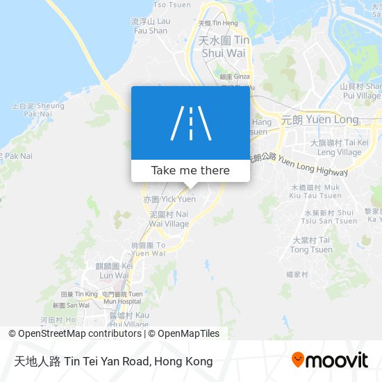 天地人路 Tin Tei Yan Road map