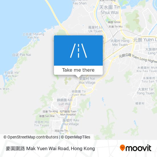 麥園圍路 Mak Yuen Wai Road map