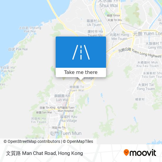 文質路 Man Chat Road map