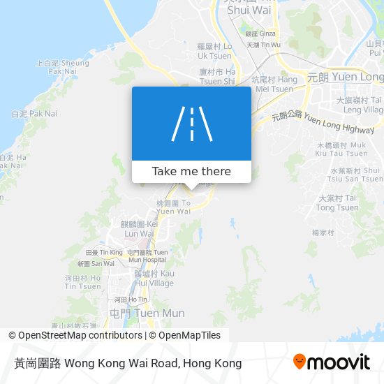 黃崗圍路 Wong Kong Wai Road map