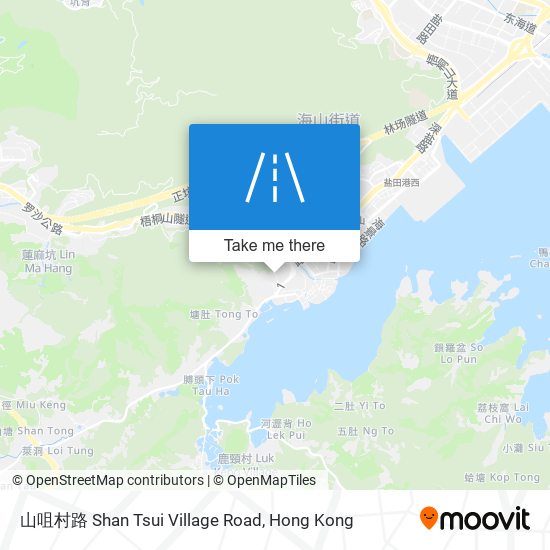 山咀村路 Shan Tsui Village Road map