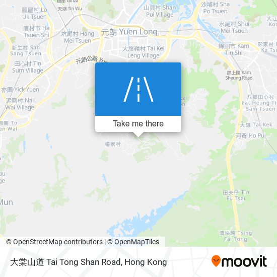 大棠山道 Tai Tong Shan Road map