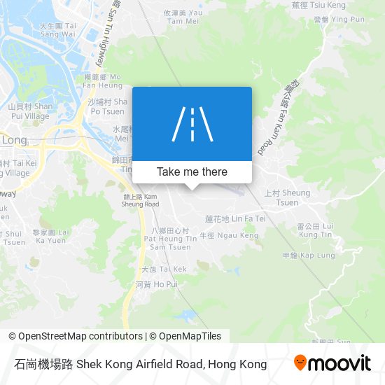 石崗機場路 Shek Kong Airfield Road map