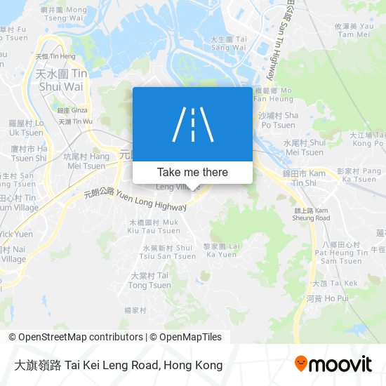 大旗嶺路 Tai Kei Leng Road map
