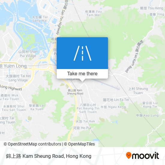 錦上路 Kam Sheung Road map