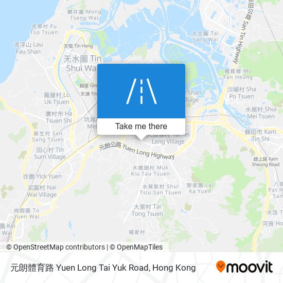 元朗體育路 Yuen Long Tai Yuk Road map