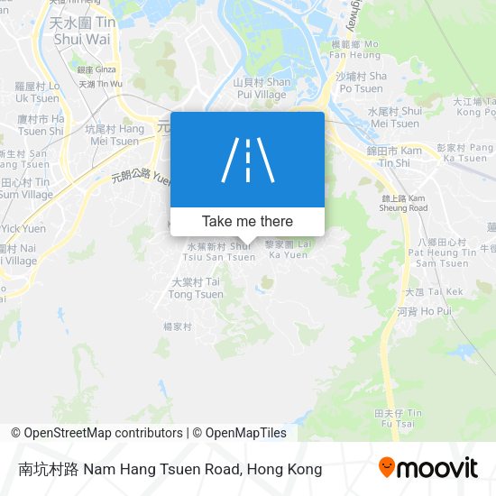 南坑村路 Nam Hang Tsuen Road地圖