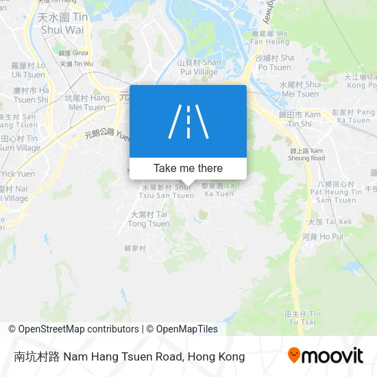 南坑村路 Nam Hang Tsuen Road map