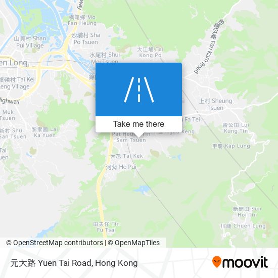 元大路 Yuen Tai Road map