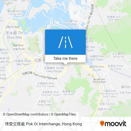 博愛交匯處 Pok Oi Interchange map