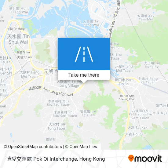 博愛交匯處 Pok Oi Interchange map