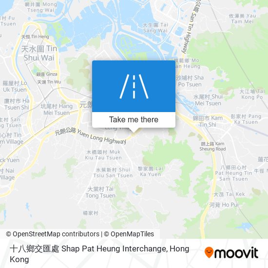 十八鄉交匯處 Shap Pat Heung Interchange map