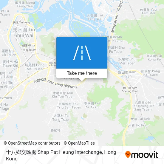 十八鄉交匯處 Shap Pat Heung Interchange地圖