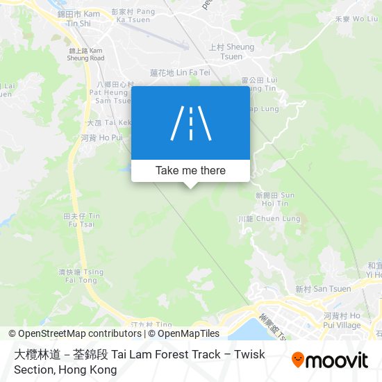 大欖林道－荃錦段 Tai Lam Forest Track – Twisk Section map