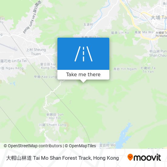 大帽山林道 Tai Mo Shan Forest Track map