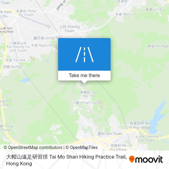 大帽山遠足研習徑 Tai Mo Shan Hiking Practice Trail map
