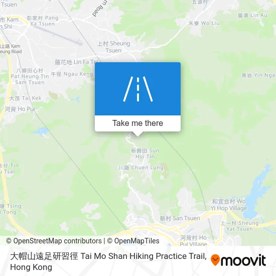 大帽山遠足研習徑 Tai Mo Shan Hiking Practice Trail map