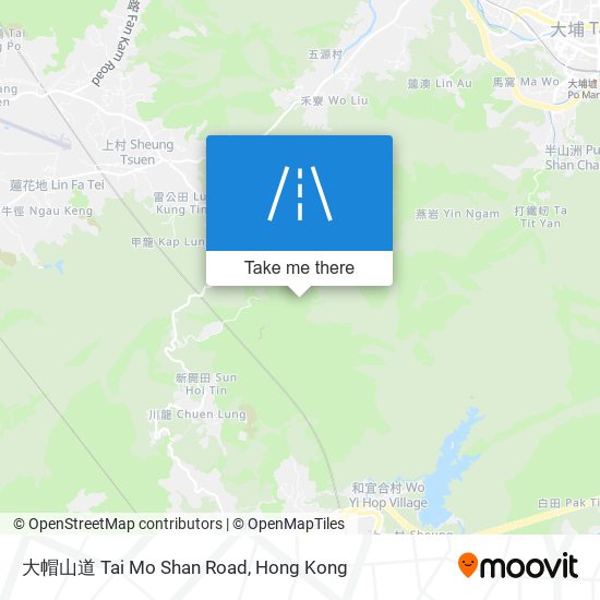 大帽山道 Tai Mo Shan Road map