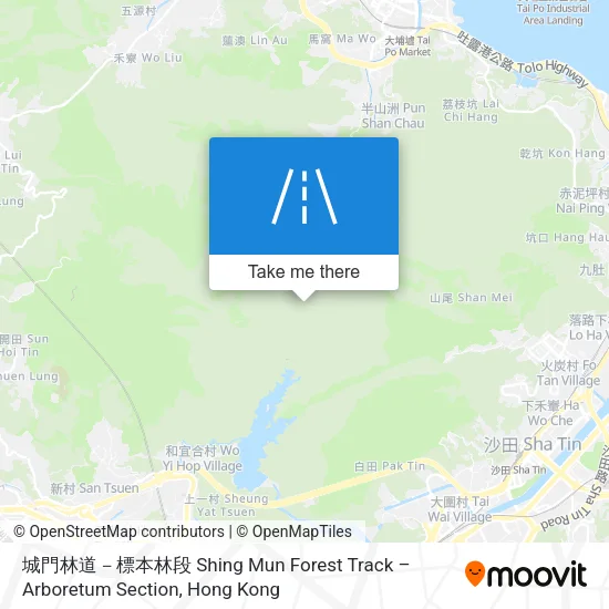 城門林道－標本林段 Shing Mun Forest Track – Arboretum Section地圖