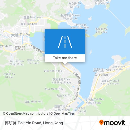 博研路 Pok Yin Road map