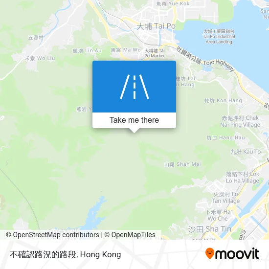 不確認路況的路段地圖