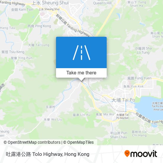 吐露港公路 Tolo Highway map
