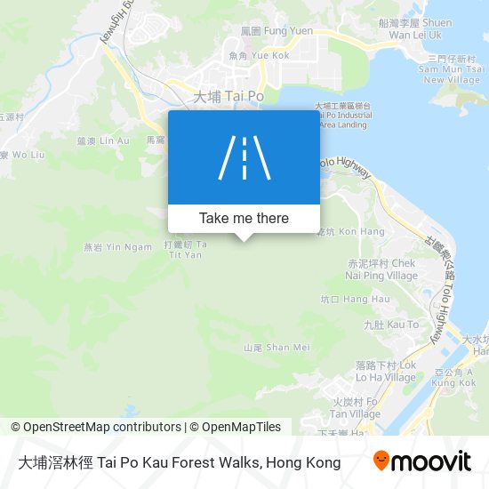 大埔滘林徑 Tai Po Kau Forest Walks map