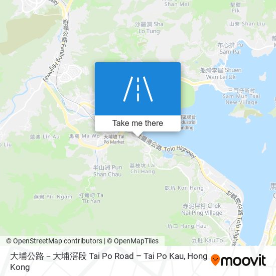 大埔公路－大埔滘段 Tai Po Road – Tai Po Kau地圖