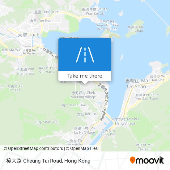 樟大路 Cheung Tai Road map