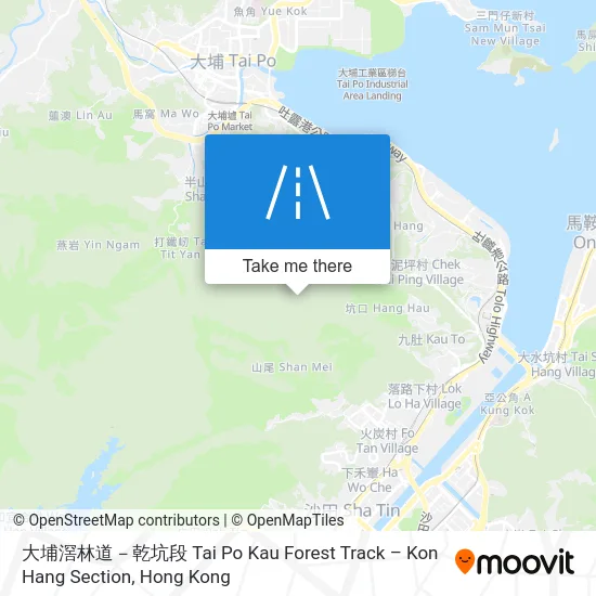 大埔滘林道－乾坑段 Tai Po Kau Forest Track – Kon Hang Section地圖