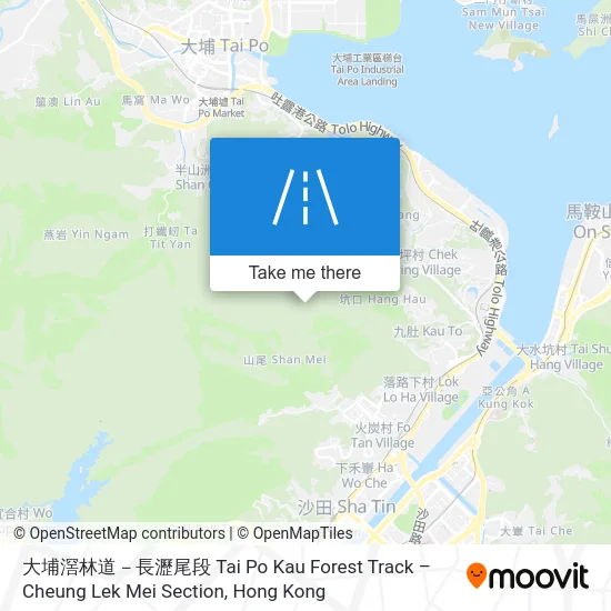 Tai Po Kau Forest Track – Cheung Lek Mei Section map