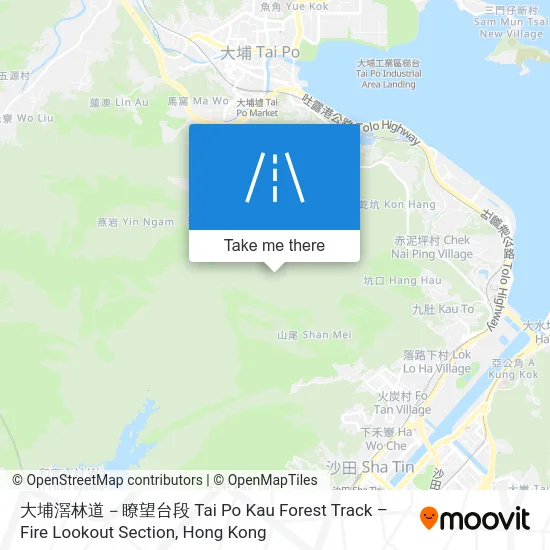 大埔滘林道－瞭望台段 Tai Po Kau Forest Track – Fire Lookout Section地圖
