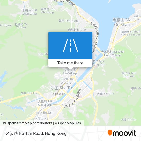 火炭路 Fo Tan Road map