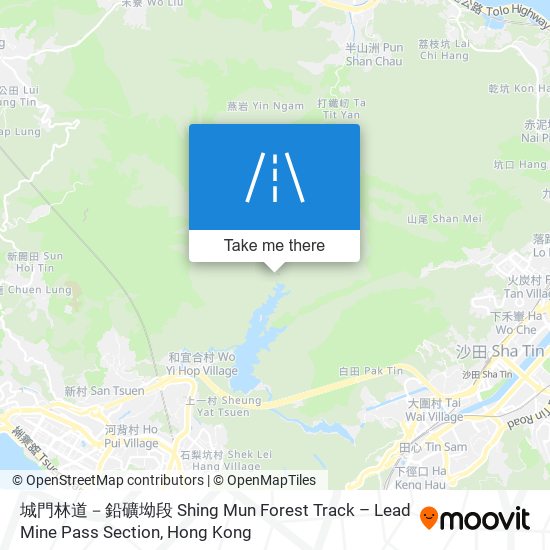 城門林道－鉛礦坳段 Shing Mun Forest Track – Lead Mine Pass Section map