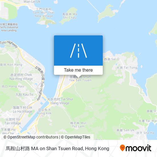 馬鞍山村路 MA on Shan Tsuen Road map