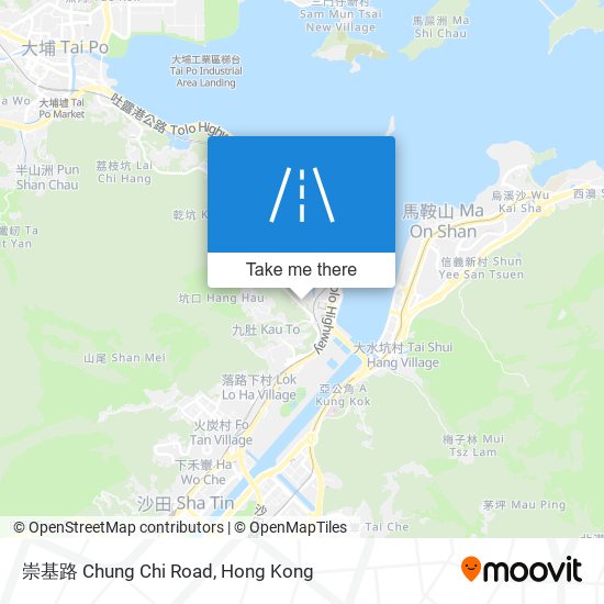 崇基路 Chung Chi Road map