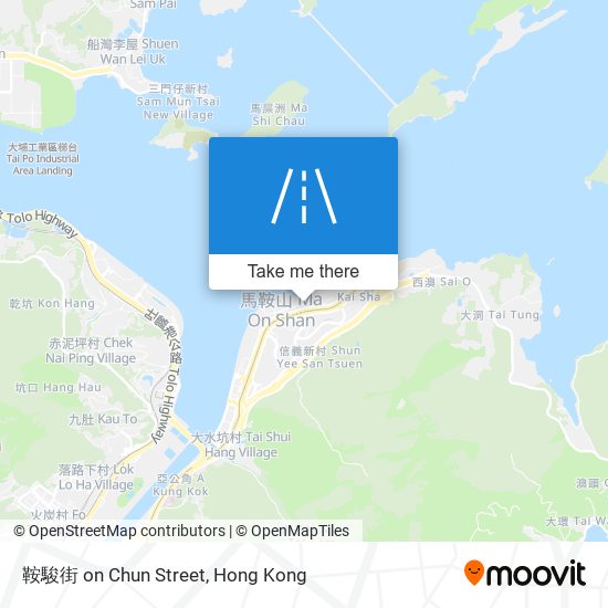 鞍駿街 on Chun Street map