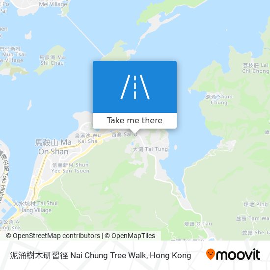 泥涌樹木研習徑 Nai Chung Tree Walk map