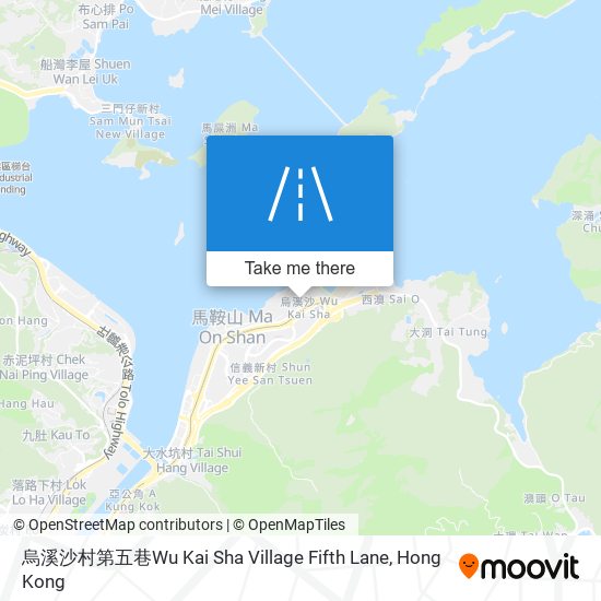 烏溪沙村第五巷Wu Kai Sha Village Fifth Lane map
