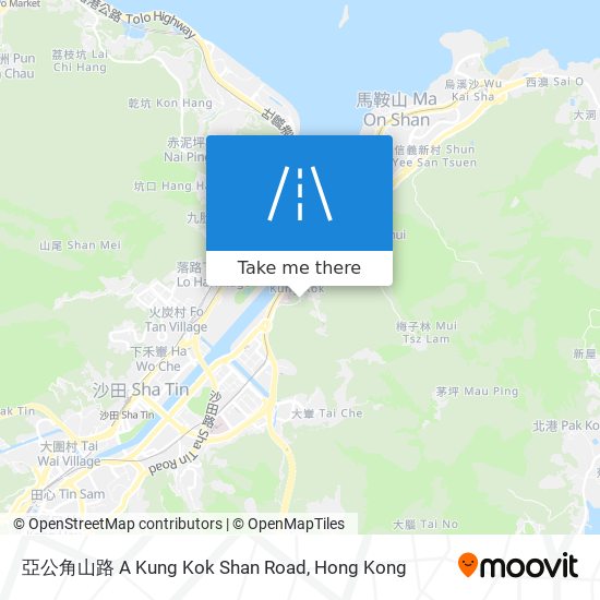 亞公角山路 A Kung Kok Shan Road map