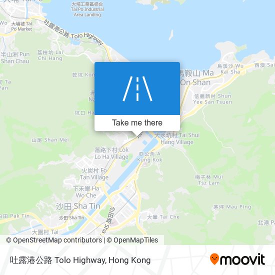 吐露港公路 Tolo Highway map