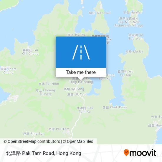 北潭路 Pak Tam Road map