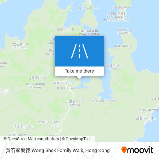 黃石家樂徑 Wong Shek Family Walk map