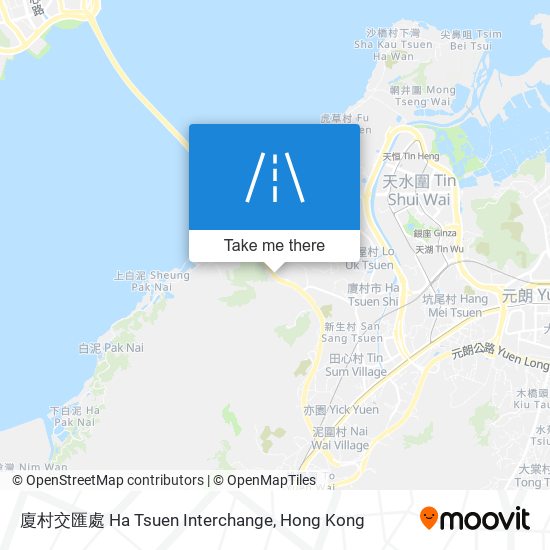 廈村交匯處 Ha Tsuen Interchange map