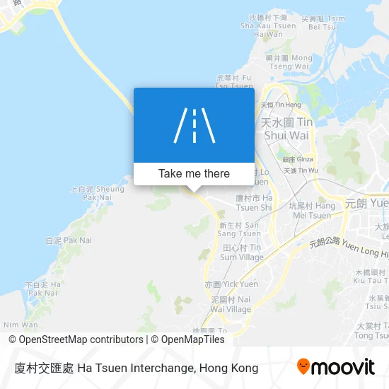 廈村交匯處 Ha Tsuen Interchange map