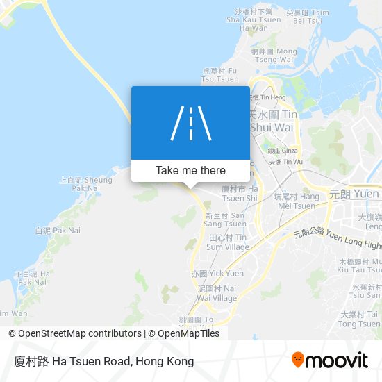 廈村路 Ha Tsuen Road map