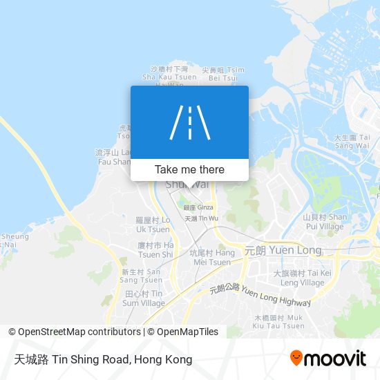 天城路 Tin Shing Road map