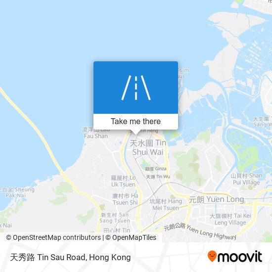 天秀路 Tin Sau Road map